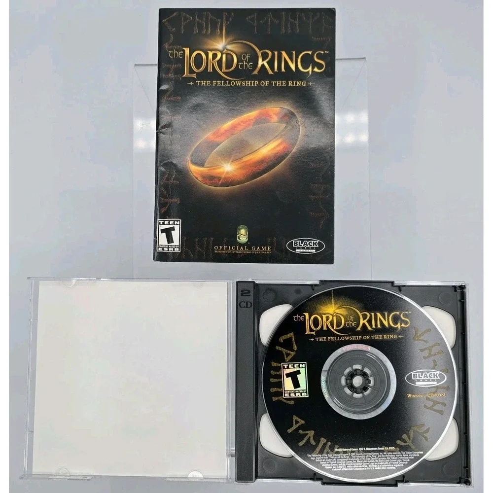 Lord of the Rings: The Fellowship of the Ring (PC, 2002) 2 Disc Set W/‎ Manual!